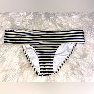 Victoria's Secret Black and White Striped Bikini Top